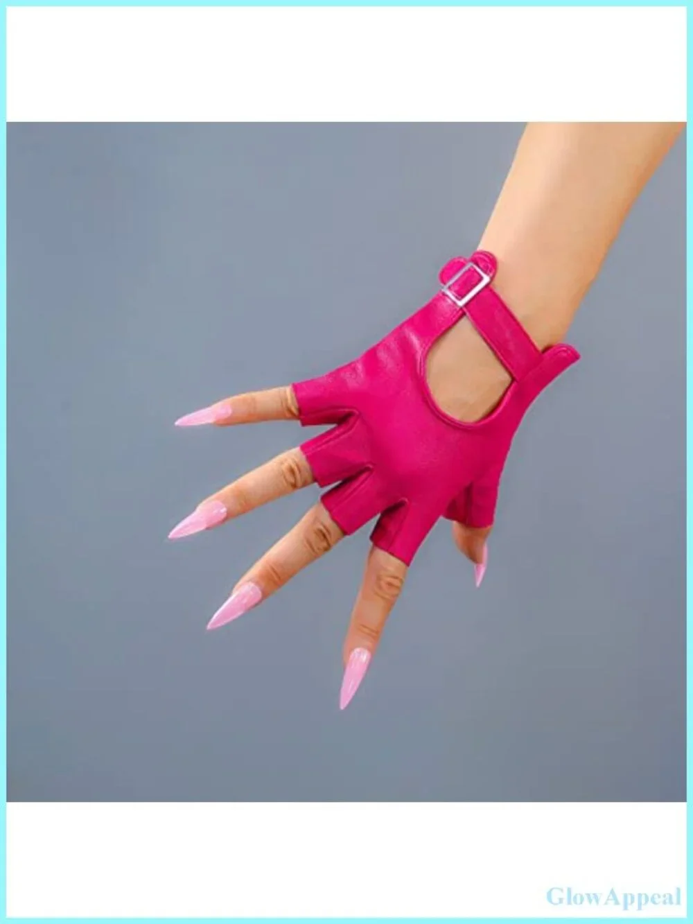 Genuine Sheepskin Leather Fingerless Driving Gloves for Women - Short Half
